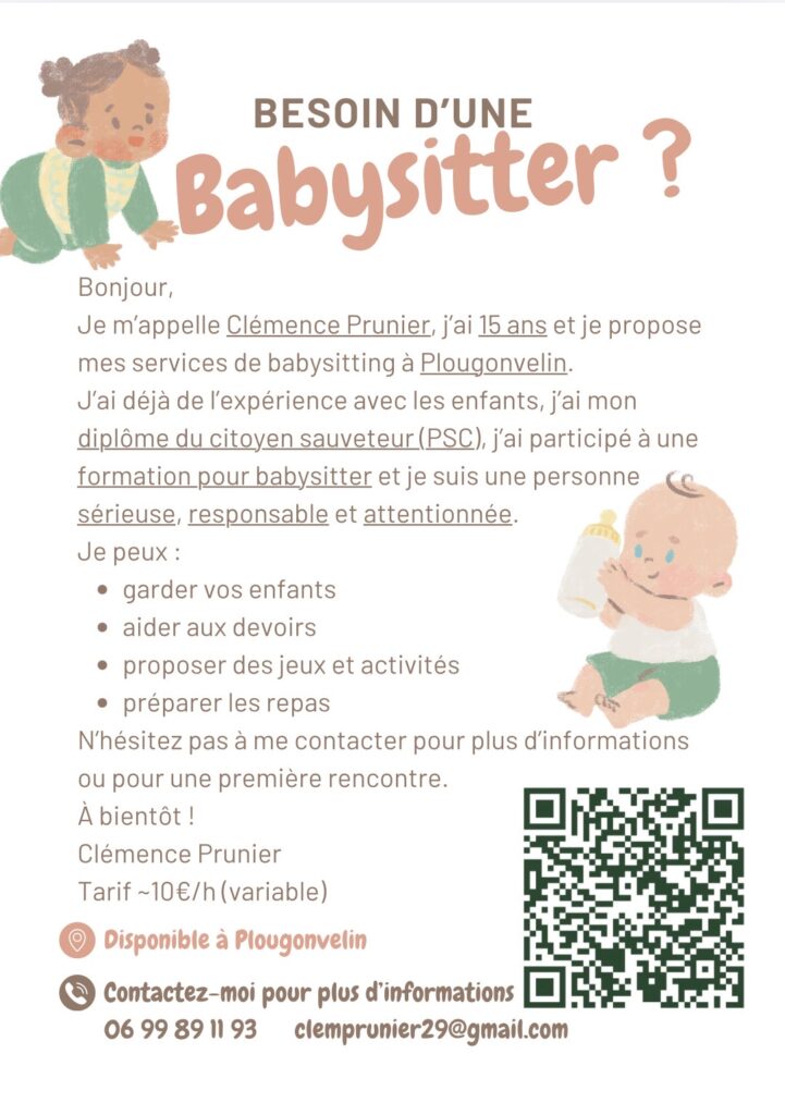 Partenariat -Baby sitter - Les Gîtes de Fabie